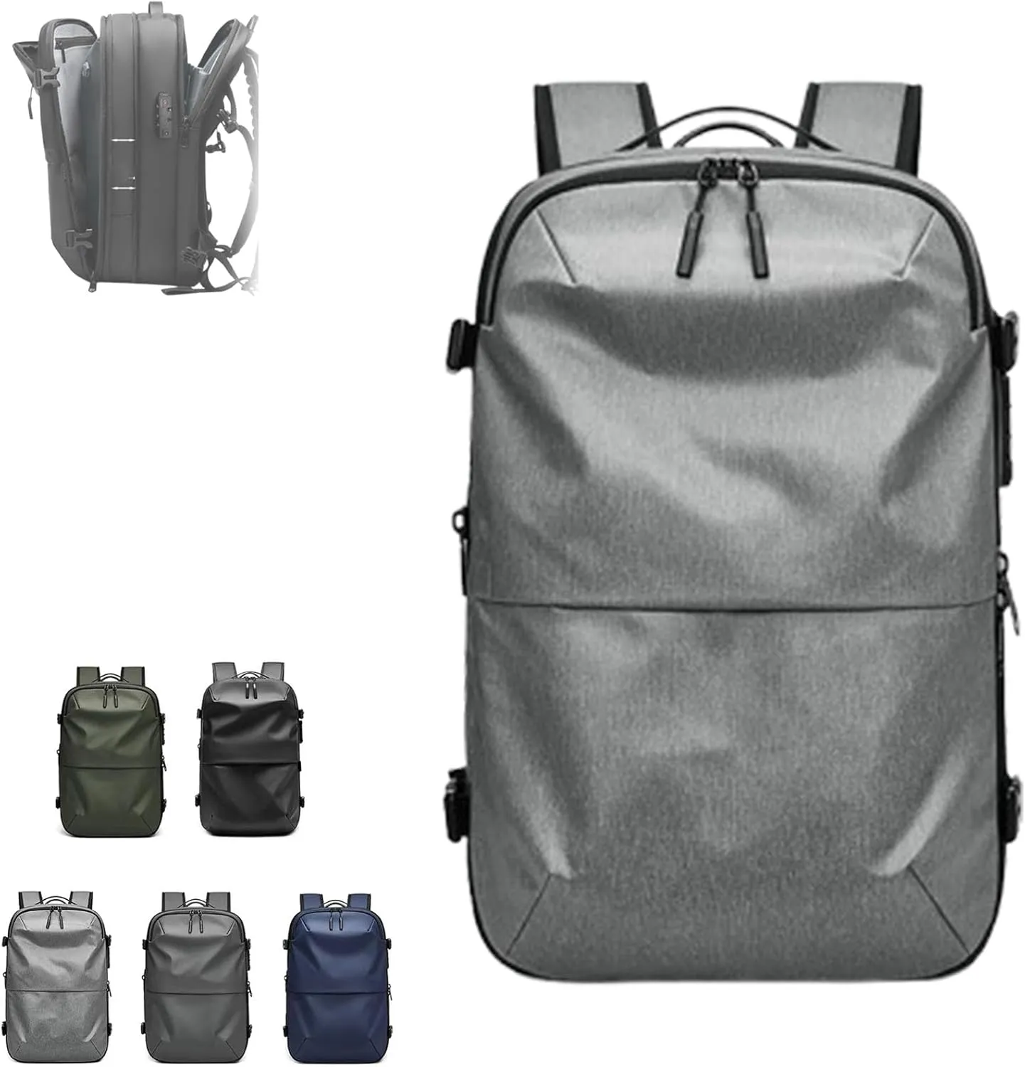 Veloutte Travel Backpack, Veloussette Prestige Space Bag, Velouette Prestige Space Bag, Vacuum Seal Backpack Travel 60l (Light Grey)