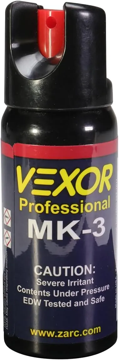Vexor Pepper Spray Maximum Police Strength, Up to 15 -Foot Range, Twist Top Safety for Quick and Accurate Aim, Protection for Women and Men