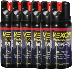 Vexor Pepper Spray Maximum Police Strength, Up to 15 -Foot Range, Twist Top Safety for Quick and Accurate Aim, Protection for Women and Men