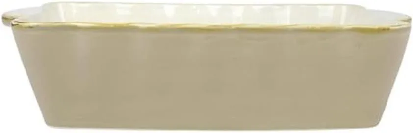 Vietri Bakers Cappuccino Medium Rectangular Baker, Oven Baking Dish, Stoneware Serving Pan/Bakeware