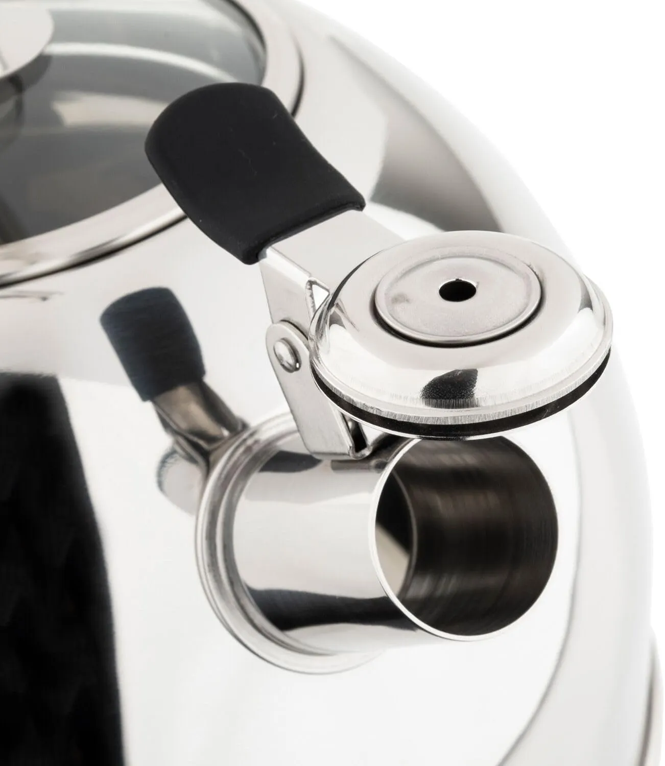 Viking 3-Ply Stainless Steel Tea Kettle, 2.6 Quart, Whistling Hot Water Tea Pot for Stovetop, Tempered Glass Lid and Ergonomic Handle, Induction Ready, Mirror Finish