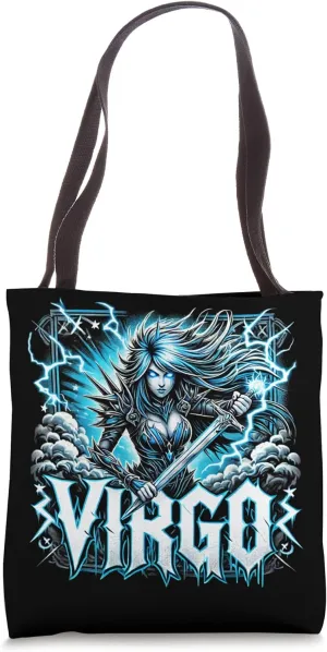 Virgo Heavy Metal Zodiac Tote Bag