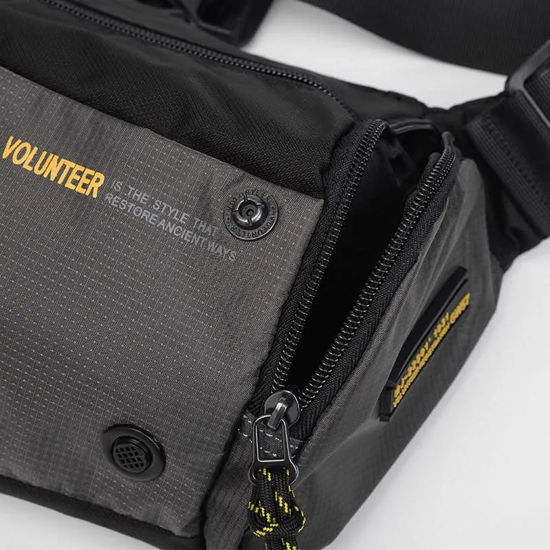 Volunteer Men’s Oxford Cloth Chest Bag – Lightweight Waist & Shoulder Sling Bag