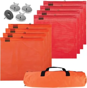 VULCAN Heavy Duty Magnet Kit with Wire Loop Flags - Includes Vented Storage Bag