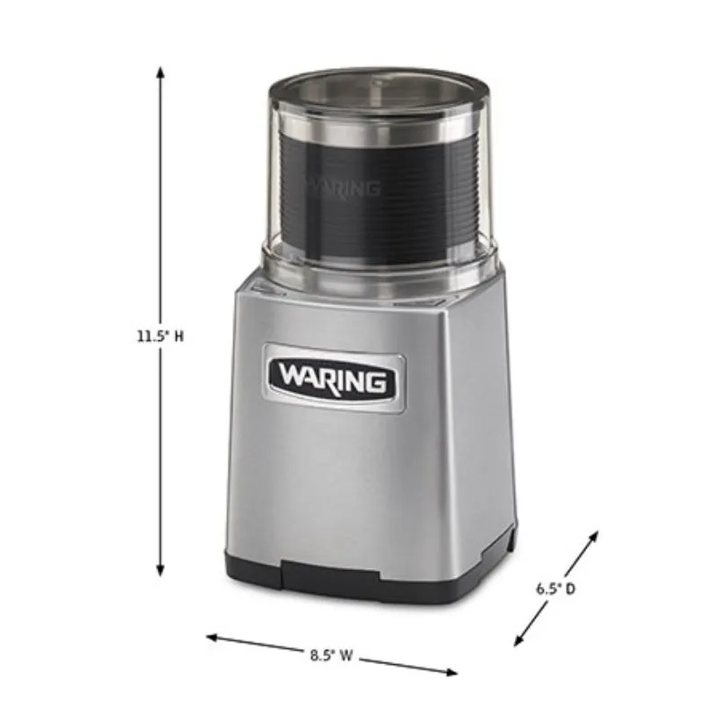 Waring WSG60 Heavy-Duty Commercial Wet/Dry Power Grinder – 3-Cup Capacity, Stainless Steel, 120V