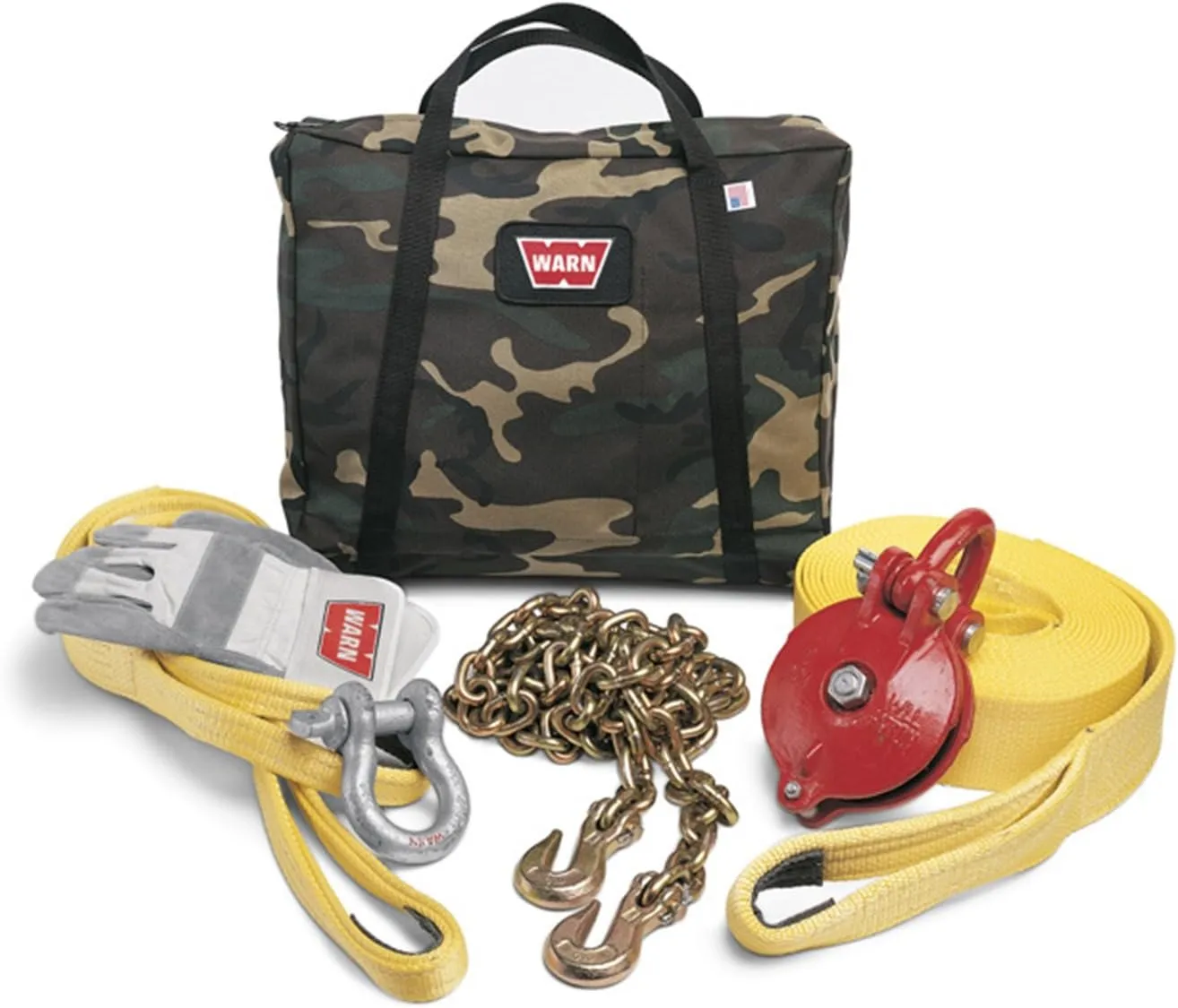 WARN 29460 Heavy Duty Winch Rigging Accessory Kit with Camouflage Storage Bag