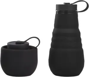 Water Cup Folding Silicone Cups Reusable Water Bottle Outdoor Sports Kettle Large Capacity High Temperature Resistant (Color : Grey)