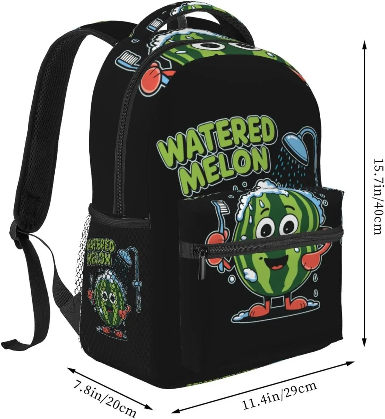 Watermelon Bath Backpack Lightweight Laptop Backpack Casual Daypack Travel Double Shoulder Bag For Women Men