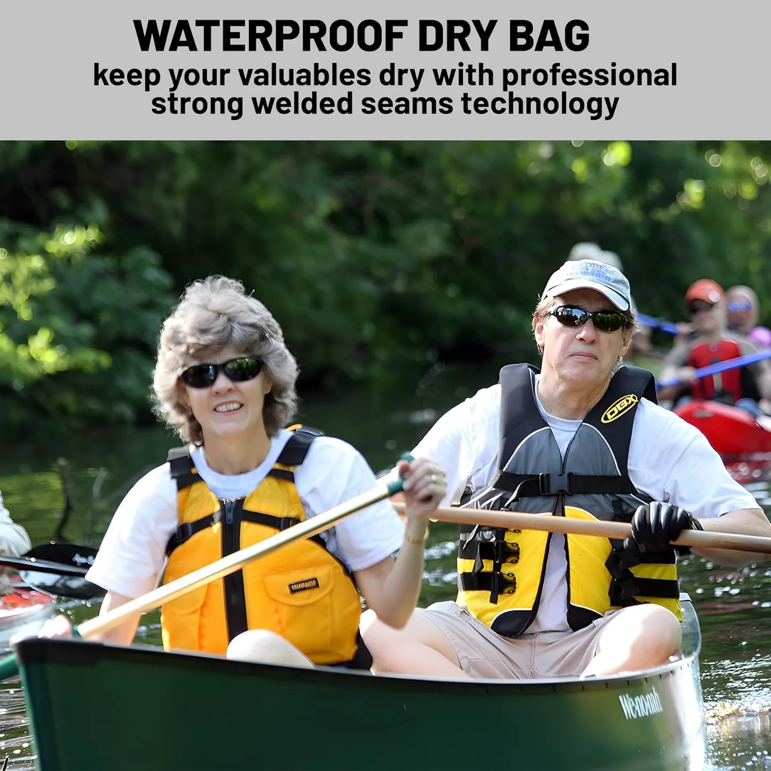 Waterproof Dry Bag,Roll Top Tropical Summer Watercolor Hibiscus Waterproof Backpack 5L/10L/20L Floating and Lightweight Bags for Kayaking, Boating, Swimming and Camping with Waterproof Phone Case