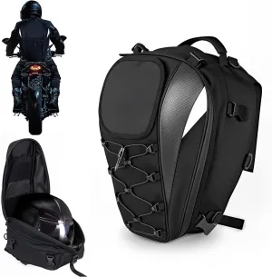 Waterproof Motorcycle Tail Bag, 25L-38L Large Capacity Motorbike Helmet Bag, Motorcycle Backpack, Dual Use Luggages Bag