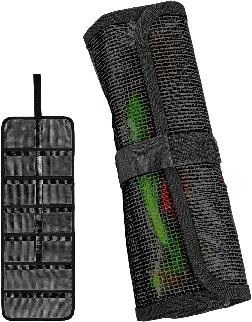 Waterproof Roll-Up Tackle Bag Fishing Lure Wrap, Portable Foldable Pouch Anglers, Storage Organizer for Boat Trips, Kayak Enthusiasts, Beginners, Husband, and Outdoor Fishing Gear