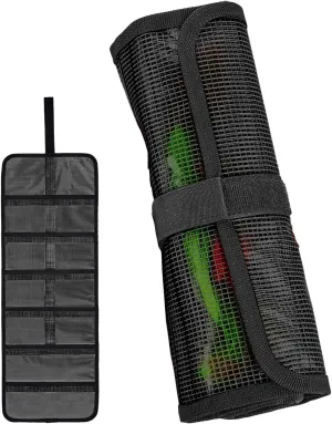 Waterproof Roll-Up Tackle Bag Fishing Lure Wrap, Portable Foldable Pouch Anglers, Storage Organizer for Boat Trips, Kayak Enthusiasts, Beginners, Husband, and Outdoor Fishing Gear