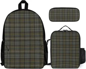 Weathered Scottish Lightweight Pocket Backpack Crossbody Lunch Bag Set Unisex
