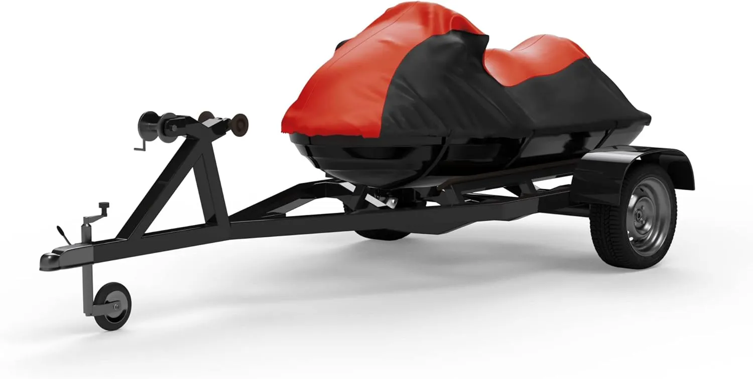 Weatherproof Max Jet Ski Cover Compatible with Yamaha Wave Runner EX 2022 – All Weather – Protects from Rain, Sun, UV & More – Includes Trailer Straps & Storage Bag