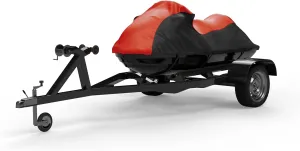 Weatherproof Max Jet Ski Cover Compatible with Yamaha Wave Runner EX 2022 – All Weather – Protects from Rain, Sun, UV & More – Includes Trailer Straps & Storage Bag