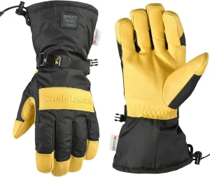 Wells Lamont Men's Insulated HydraHyde Waterproof Grain Leather Hybrid Winter Gloves, Black, XX-Large (867XX)