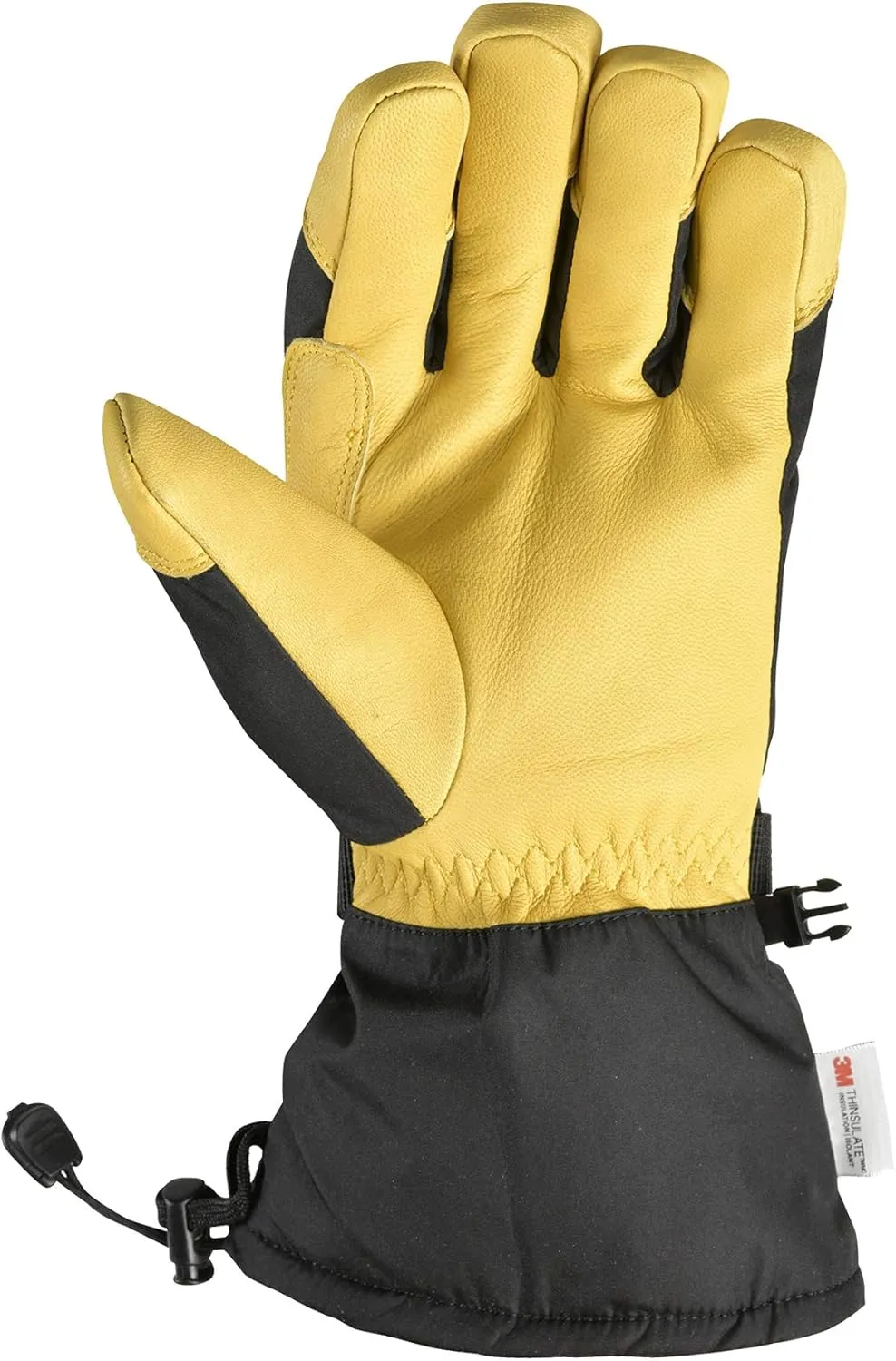 Wells Lamont Men's Insulated HydraHyde Waterproof Grain Leather Hybrid Winter Gloves, Black, XX-Large (867XX)