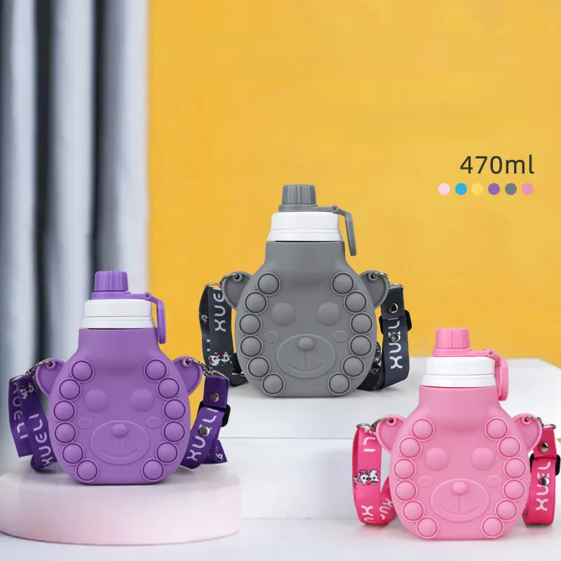 Wholesale Children's Decompression Cartoon Silicone Kettle JDC-KT-XueL001