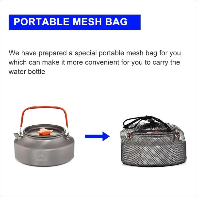 Widesea 1.1l camping water kettle - lightweight & portable outdoor coffee kettle
