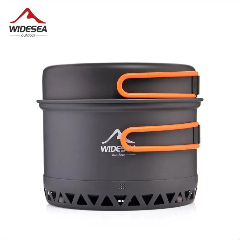 Widesea camping 1.3l 2.3l cookware outdoor cooking set heat cooker travel tableware pot kettle