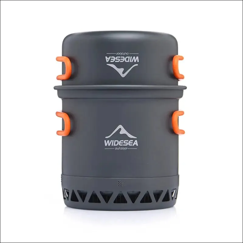 Widesea camping 1.3l 2.3l cookware outdoor cooking set heat cooker travel tableware pot kettle