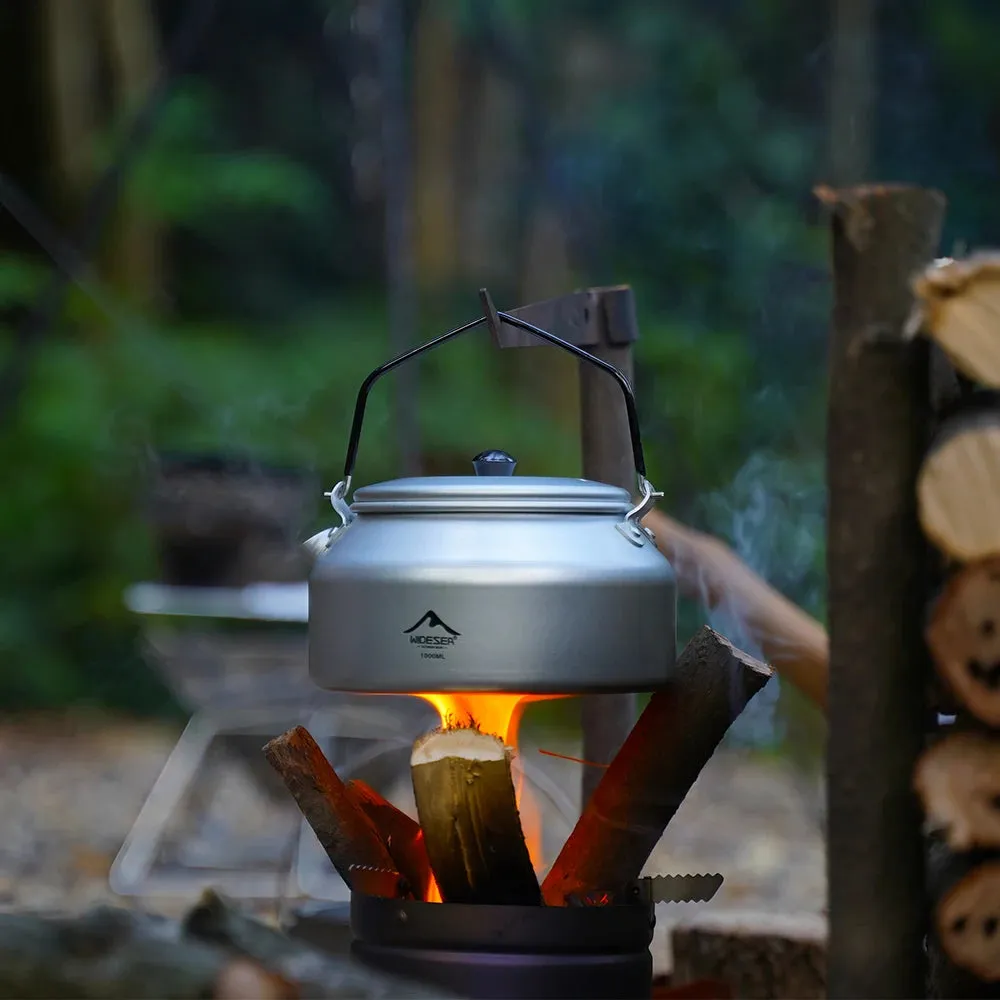 WIDESEA Camping 1L Aluminium Kettle – Lightweight & Portable Outdoor Cookware