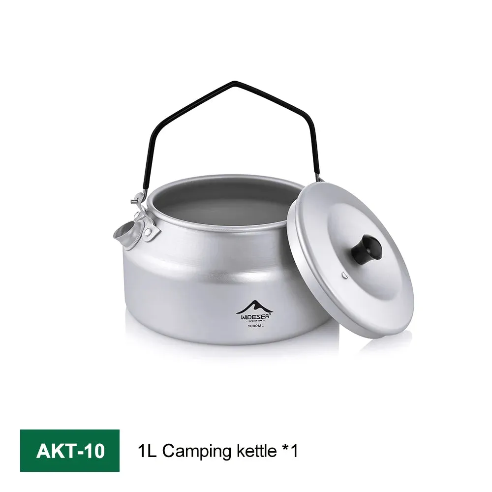 WIDESEA Camping 1L Aluminium Kettle – Lightweight & Portable Outdoor Cookware