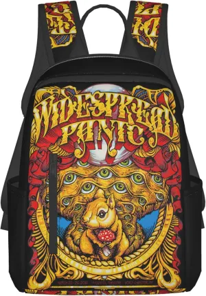 Widespread Music Panic Stylish Backpack Multi-functional and Lightweight Bag Travel Outdoor Activities Adjustable Shoulder Straps Daypacks