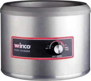 Winco Electric Round Food Warmer/Cooker, 750W, 120V, 11 Quart