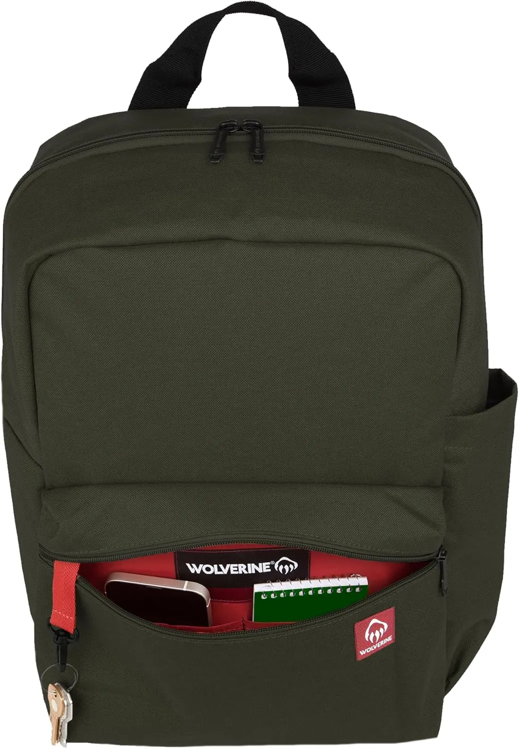 WOLVERINE Lightweight, Water Resistant Rugged Laptop Backpack for Travel or Work, Classic-Olive, 24L