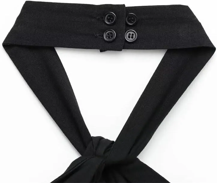 Women's Sexy Backless Halter Neck Vest Cropped Slim Fit Single Breasted Spring Summer Chic Top