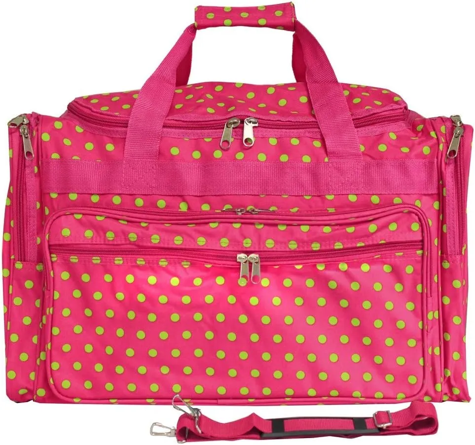 World Traveler Dots 22-inch Carry-on Duffle Bag with Adjustable Shoulder Strap