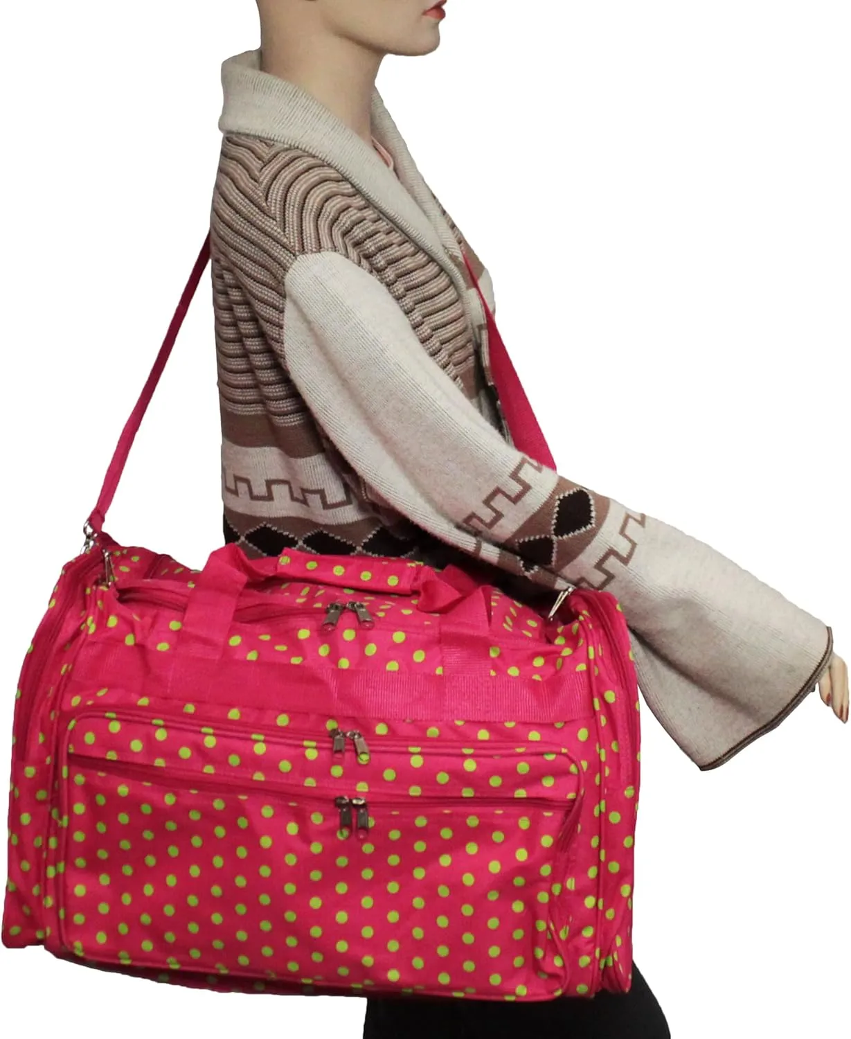 World Traveler Dots 22-inch Carry-on Duffle Bag with Adjustable Shoulder Strap