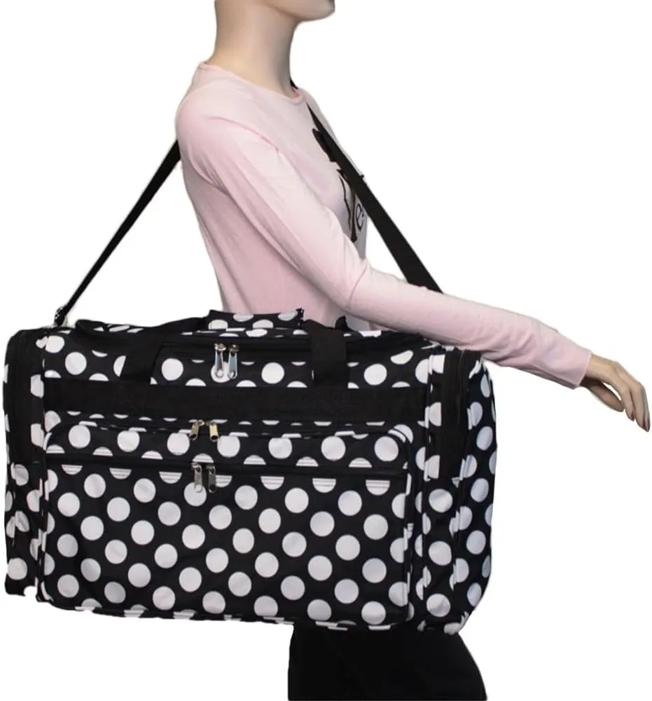 World Traveler Dots 22-inch Carry-on Duffle Bag with Adjustable Shoulder Strap