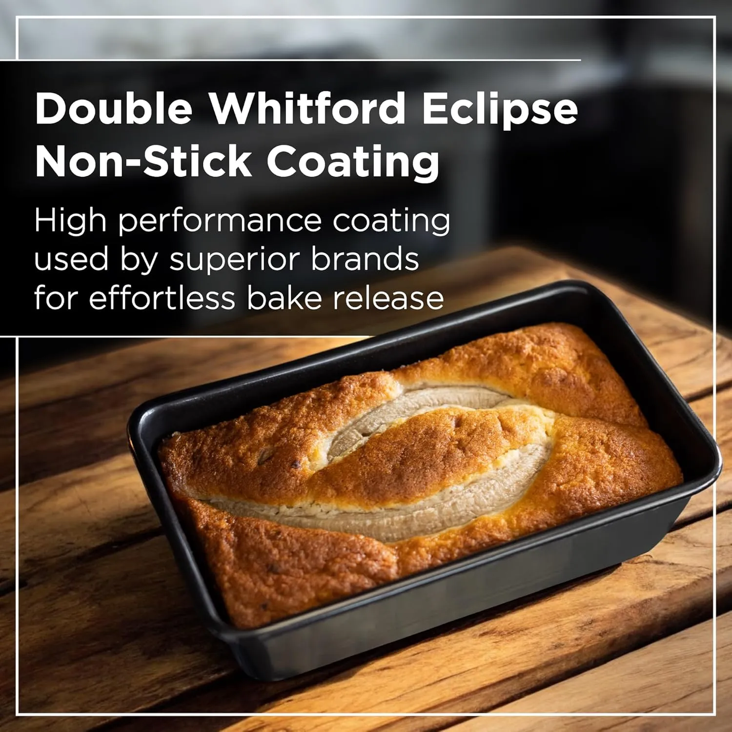 Wrenbury Large 2lb Loaf Pan for Baking Bread - Non Stick 2 lb Bread Pan - Banana Loaf Tin - Heavy Gauge Carbon Steel 2 Pound Cake Tray - 9.5"