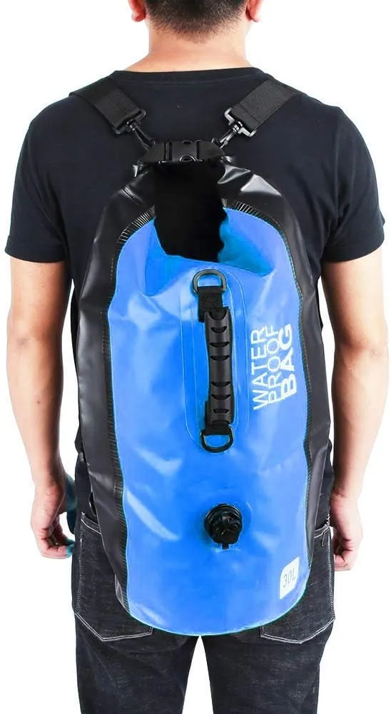 ZJchao Dry Bag, 30L Foldable Dry Bag Beach with Handle for Beach Drafting Rafting Storage (Blue)