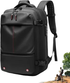 ZJQ Go Trend Mart Backpack, Pro–Travel Smart with Vacuum Compression & Waterproof Design, 60L Vacpack Backpack with Vacuum (Black)