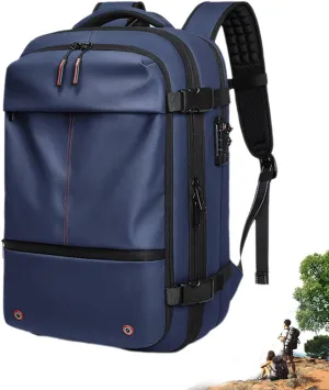 ZJQ Go Trend Mart Backpack, Pro–Travel Smart with Vacuum Compression & Waterproof Design, 60L Vacpack Backpack with Vacuum (Blue)