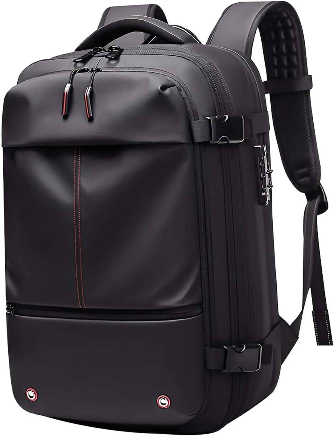 Zunate Vacuum Backpack - Water Expandable Vacpack with Vacuum Compression & 19 Inch Large Capacity, Anti Theft Backpack for Travel (Black)