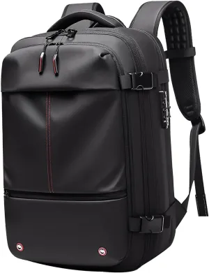 Zunate Vacuum Backpack - Water Expandable Vacpack with Vacuum Compression & 19 Inch Large Capacity, Anti Theft Backpack for Travel (Black)
