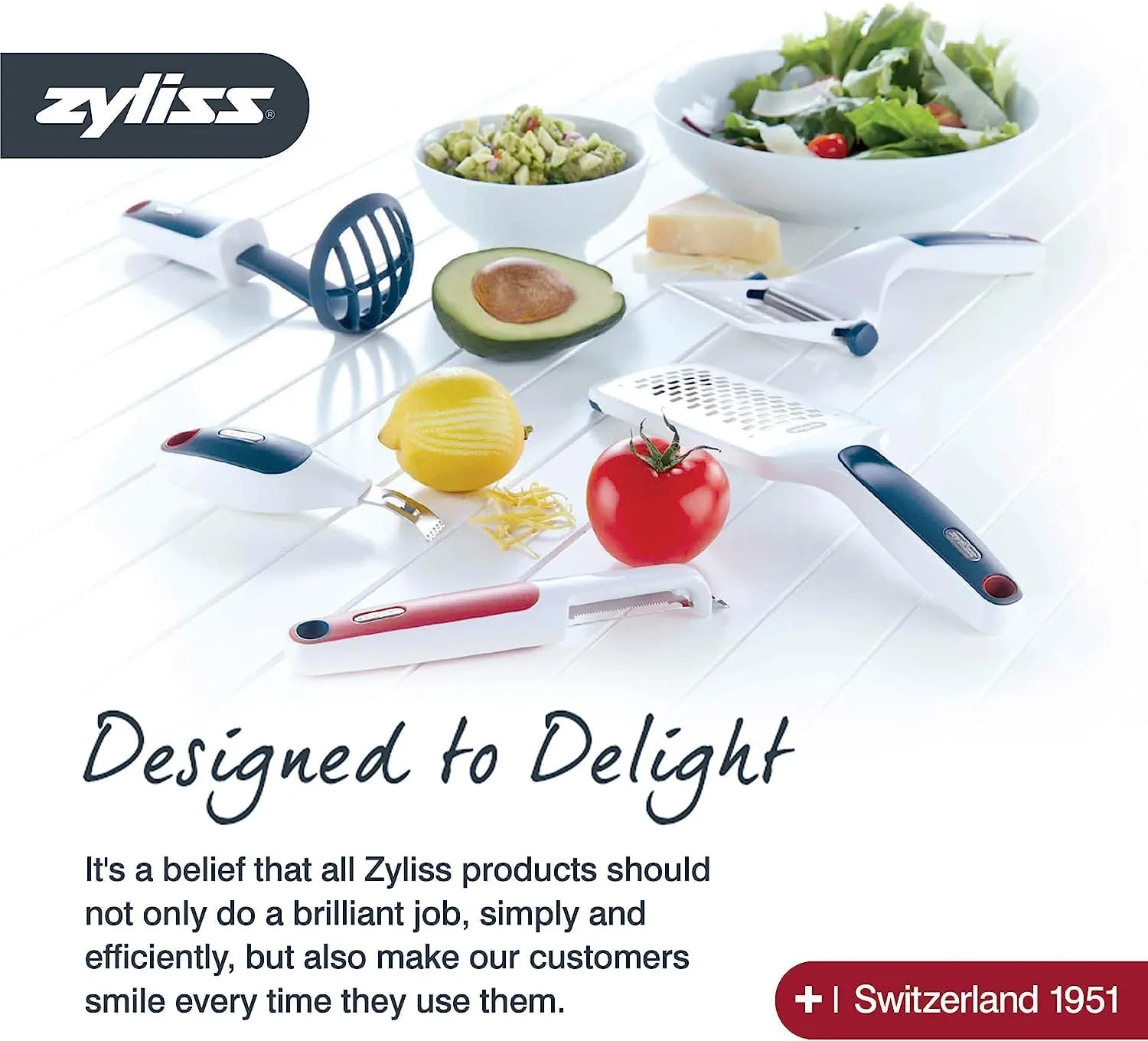 Zyliss E980197 Non-Stick Loose Base Tart Tin | 25cm/10in | Carbon Steel | Dark Blue | Cake Tin/Baking Tin/Bakeware/Cake Mould | Dishwasher Safe | 5 Year Guarantee